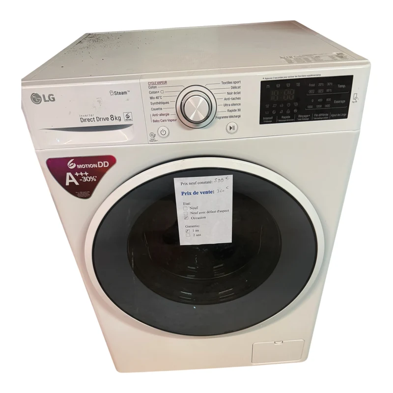Lave linge LG F84J60WHS reconditionné garantie 1 an