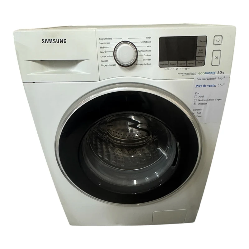 Lave linge Samsung 8kg WF80F5EBW4W/EF reconditionné garantie 1 an