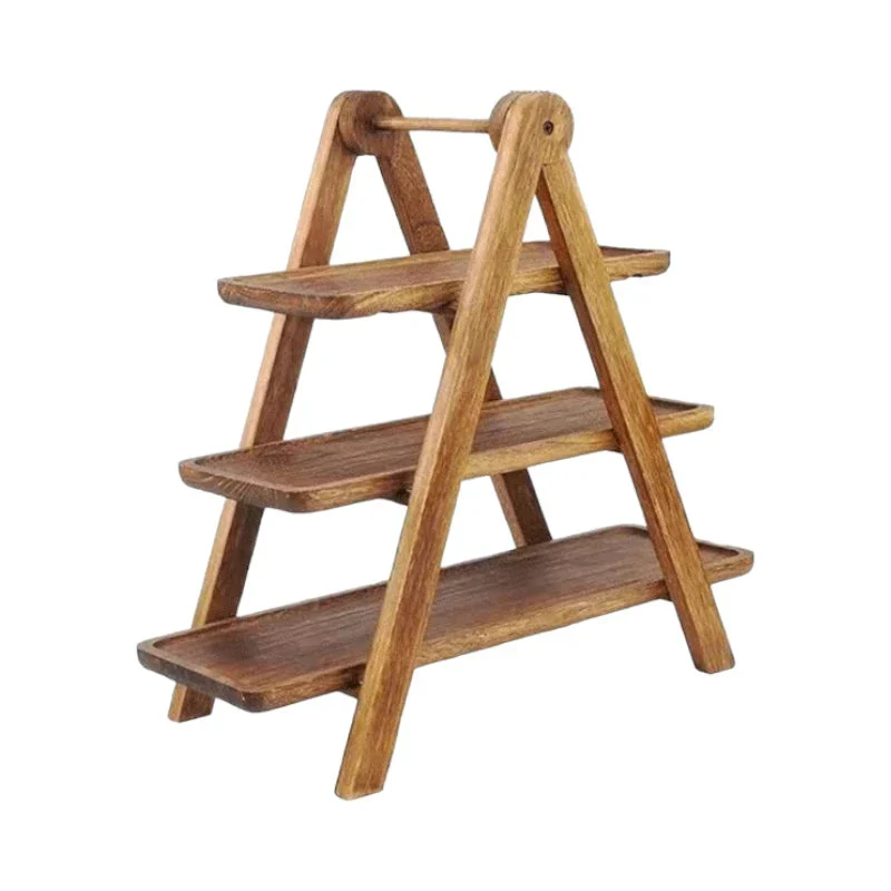 Plateau à étages en bois