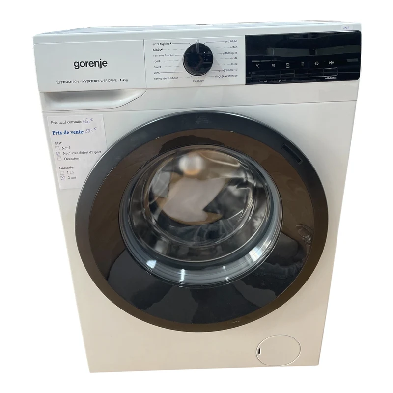 Lave linge Gorenje WNHEI74SAS neuf garantie 2 ans