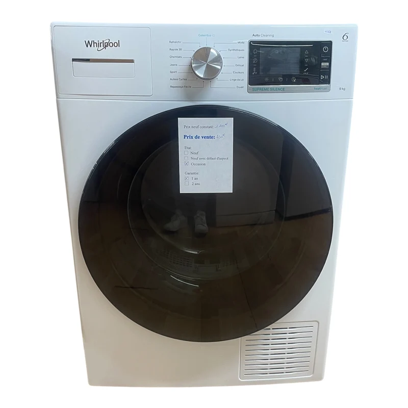 Sèche linge Whirlpool W7D94WB reconditionné garantie 1 an