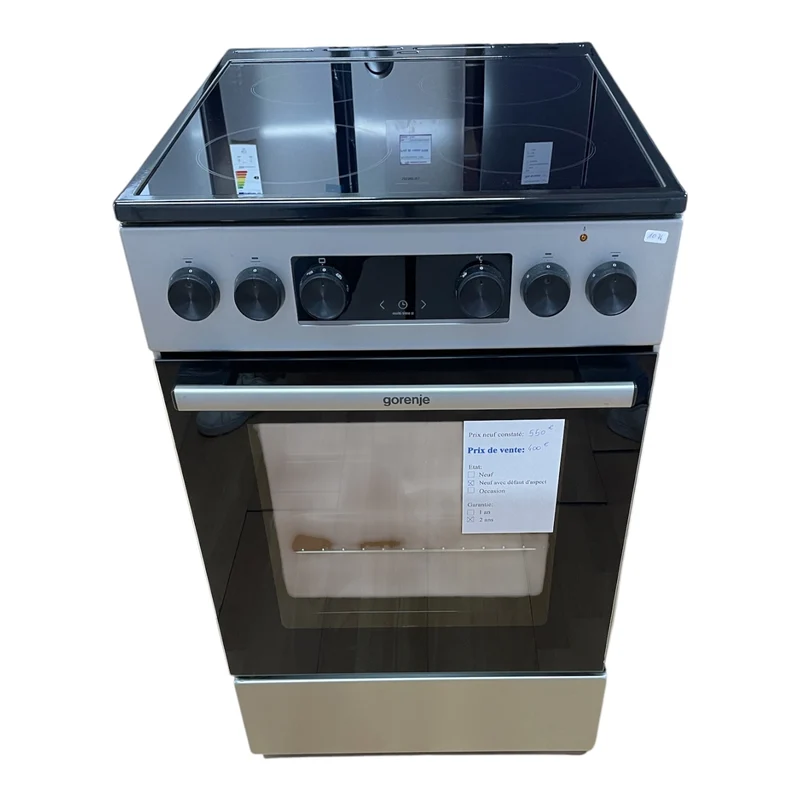 Cuisinière vitrocéramique Gorenje GEC5C41SG Neuf garantie 2 ans