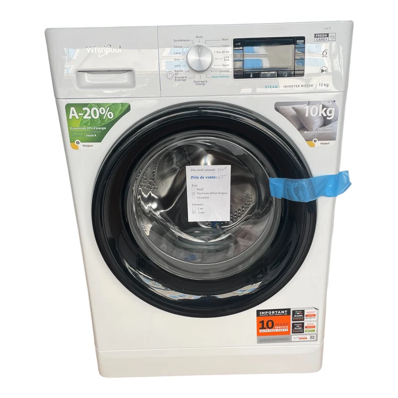Lave linge Whirlpool FFDB10489BVFR Neuf garantie 2 ans