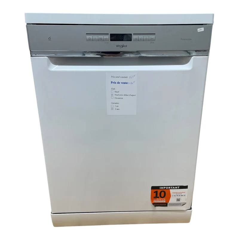 Lave vaisselle Whirlpool DWL-DEA701-B Neuf garantie 2 ans