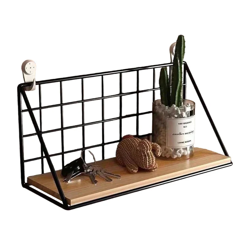 Etagere en métal et en bois
