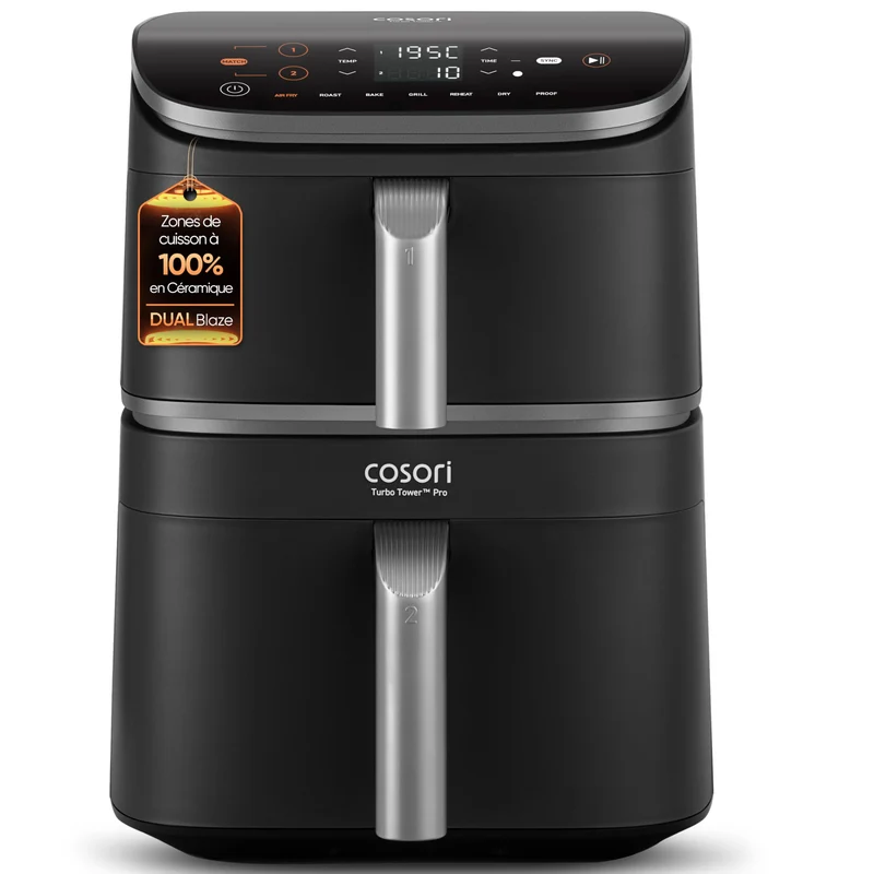 Cosori Turbo Tower Pro 10.8L – Air Fryer Double Stack Céramique