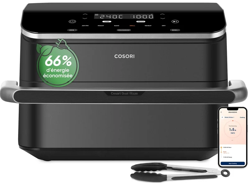 Cosori TwinFry Air Fryer 10L – Double Zone, Double Résistance, Friteuse Sans Huile Connectée