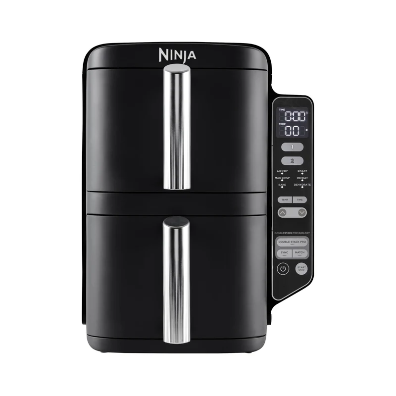 Ninja Double Stack Air Fryer 7,6L – Friteuse Sans Huile Double Tiroir Gris