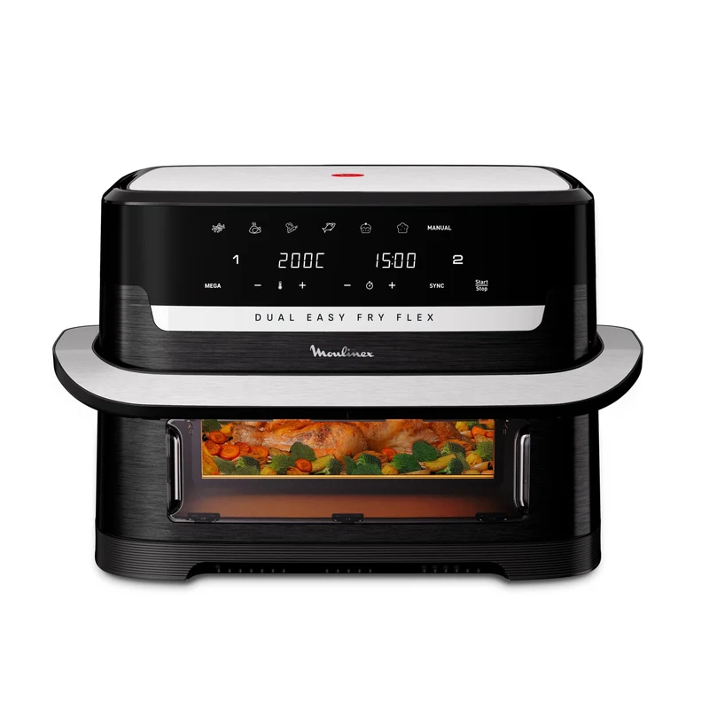 Moulinex Easy Fry Dual Flex – Air Fryer Double Zone 9L avec Séparateur Amovible