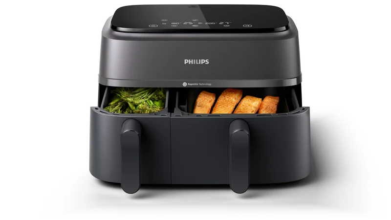 Philips Airfryer Série 3000 NA350/00 – Air Fryer Double Panier 9L RapidAir