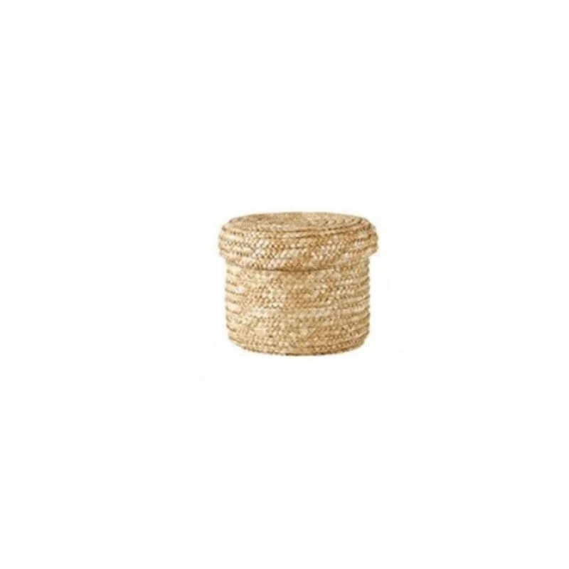 Petit panier en osier avec couvercle