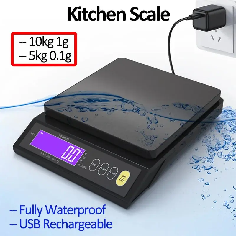 Balance De Cuisine 5kg/0.1g 10kg/1g | AquaScale Pro™
