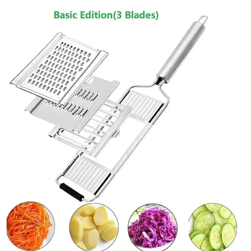 Mandoline | InoxsteelPro™ | Mandoline Manuelle INOX 4 EN 1