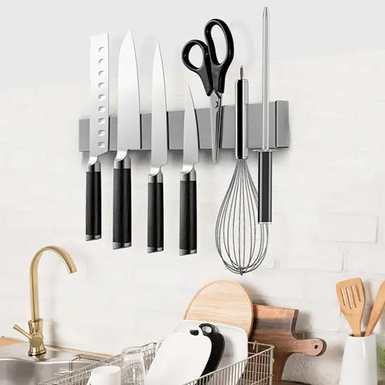 Porte Couteaux | MagneRack™ | Mural Magnétique Inox