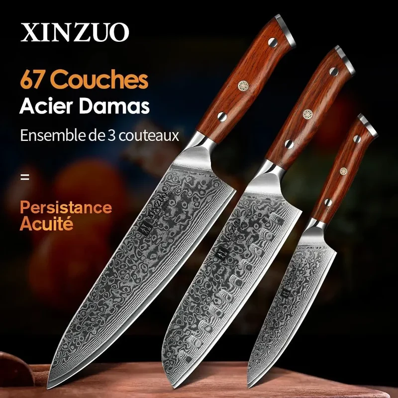 Couteau Japonais Damas KAIZENCUT™