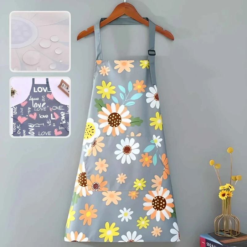 Tablier De Cuisine Femme TABLY™ | Tablier À Fleurs Imperméable