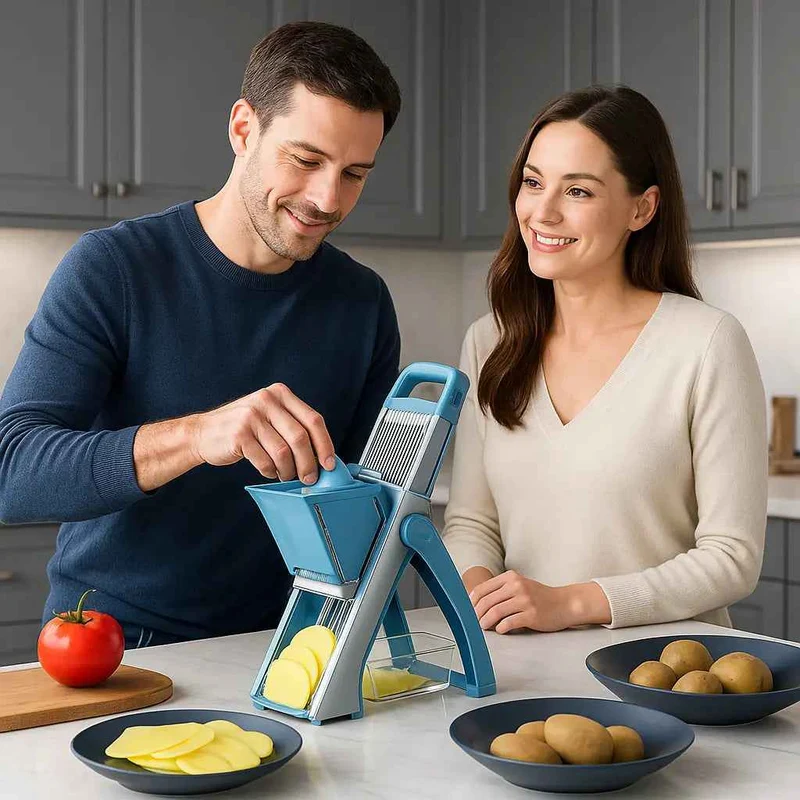 Mandoline cuisine - QUIQPREP™ Trancheuse Multifonction 4 en 1