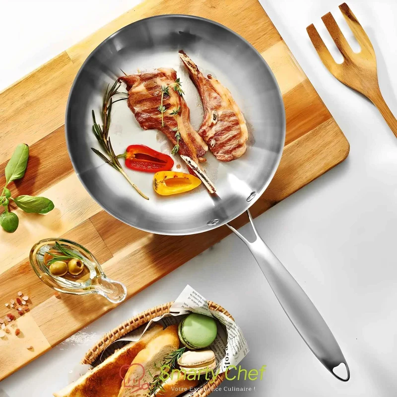 POELE INOX | POLYVALENTE 28CM | PERFCLAD™