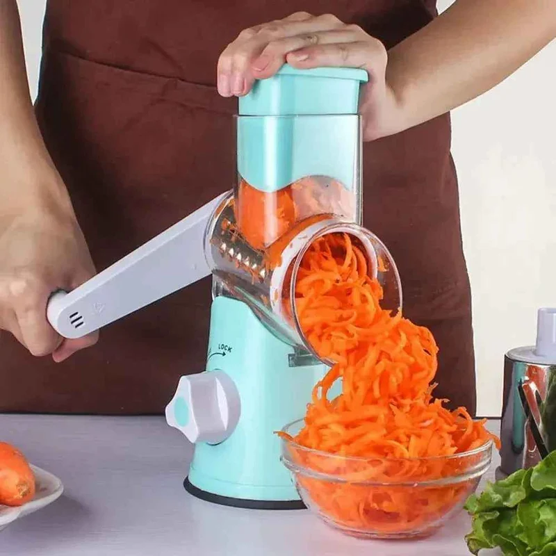 Mandoline Cuisine Rotative 3 EN 1 | MASTERSLICER™ Bleue
