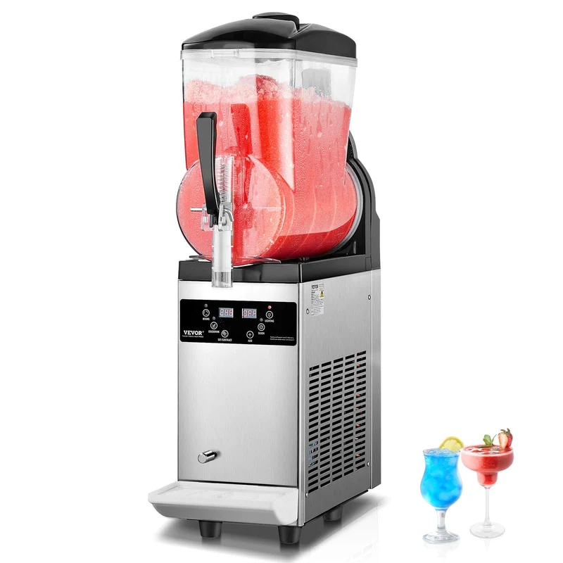 Machine à Granita Professionnelle 12 L — 1 Cuve, 48 Boissons