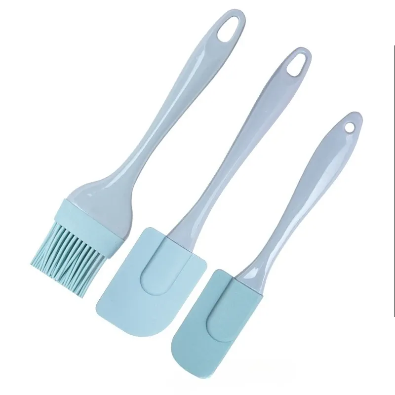 Set Spatules Silicone 3 Pièces - Ustensiles Pâtisserie Résistants