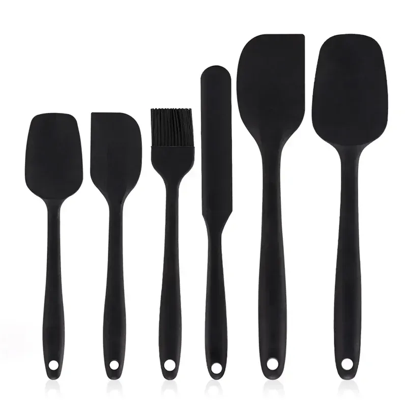 Set Spatules Silicone 6 Pièces Résistantes à la Chaleur pour Cuisine