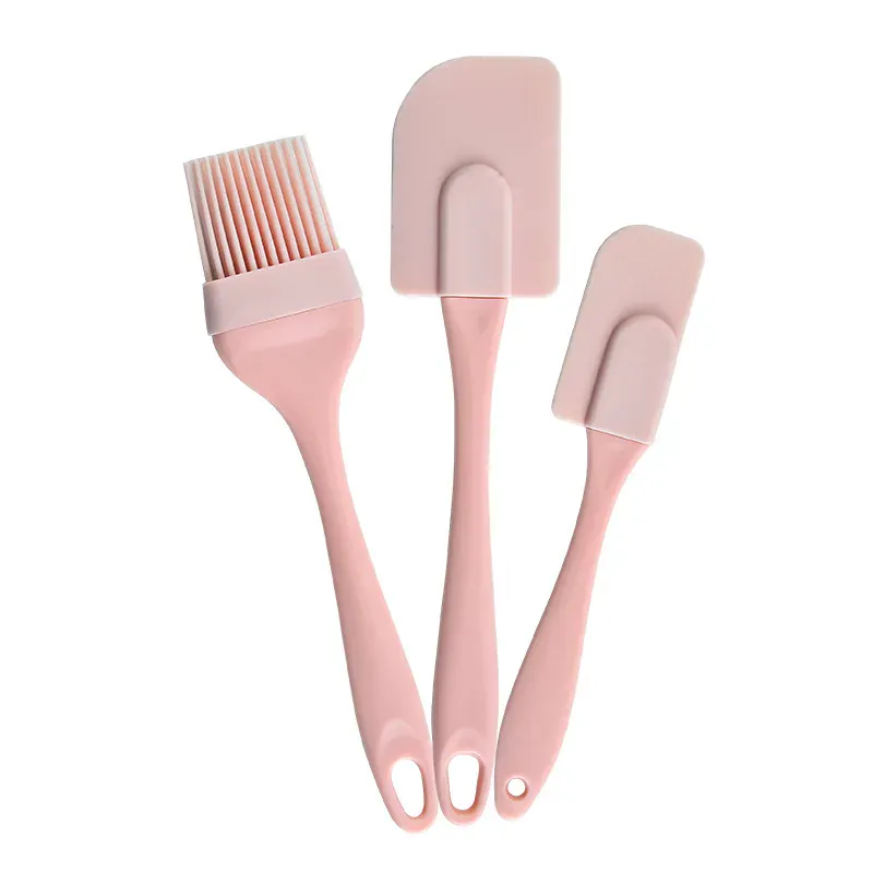 Set Spatules Silicone 3 Pieces Pâtisserie Résistantes à la Chaleur