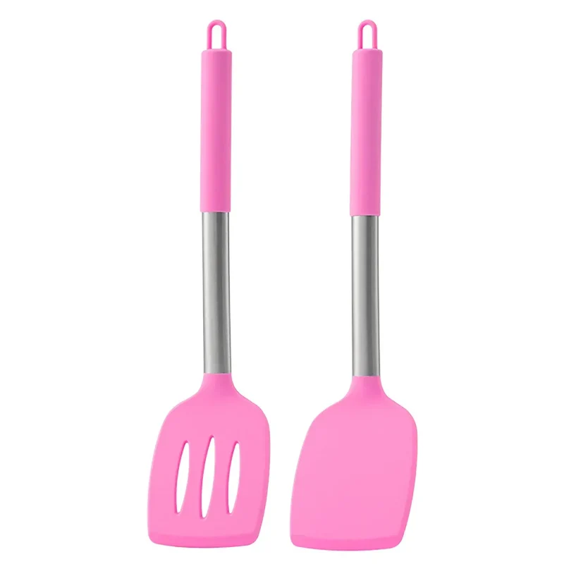 Set Spatules Silicone 2 pièces Résistantes à la Chaleur