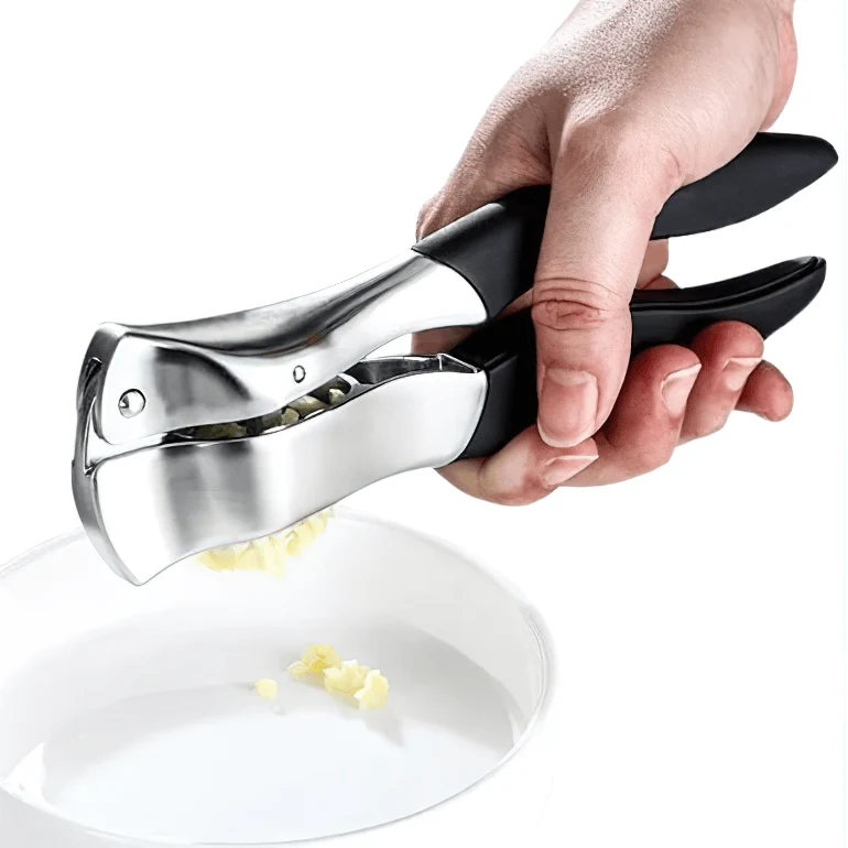 Presse-Ail Inox Manuel avec Presse-Gingembre et Eplucheur