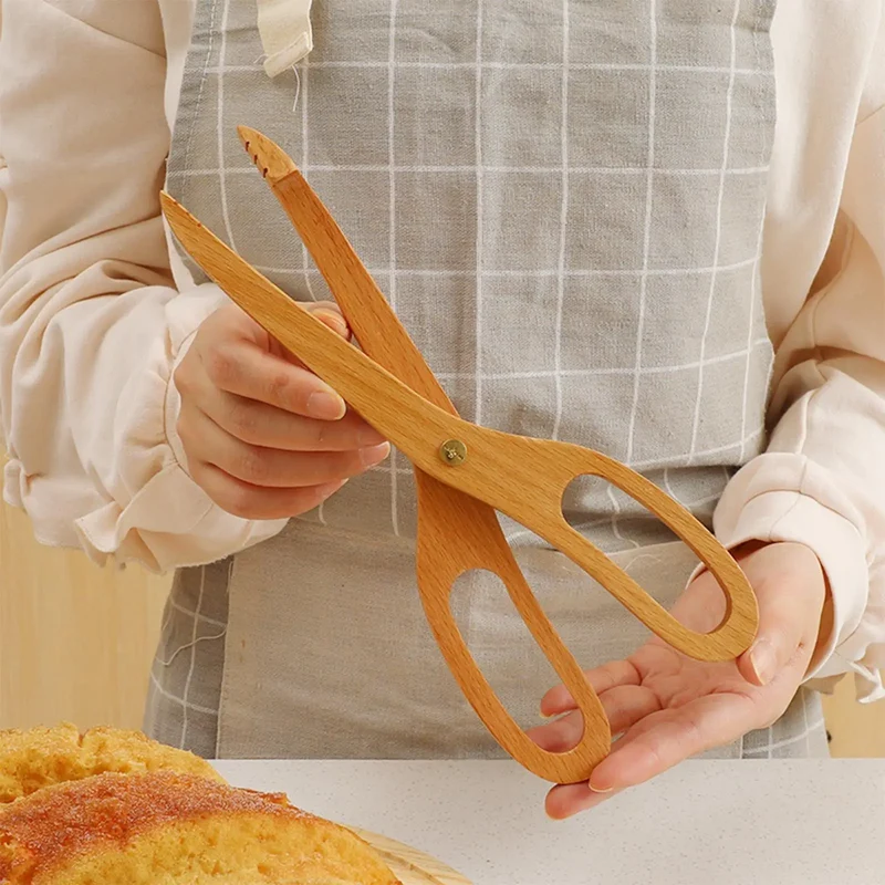 Pince de Cuisine en Bois | Utile et Antidérapante pour Salade