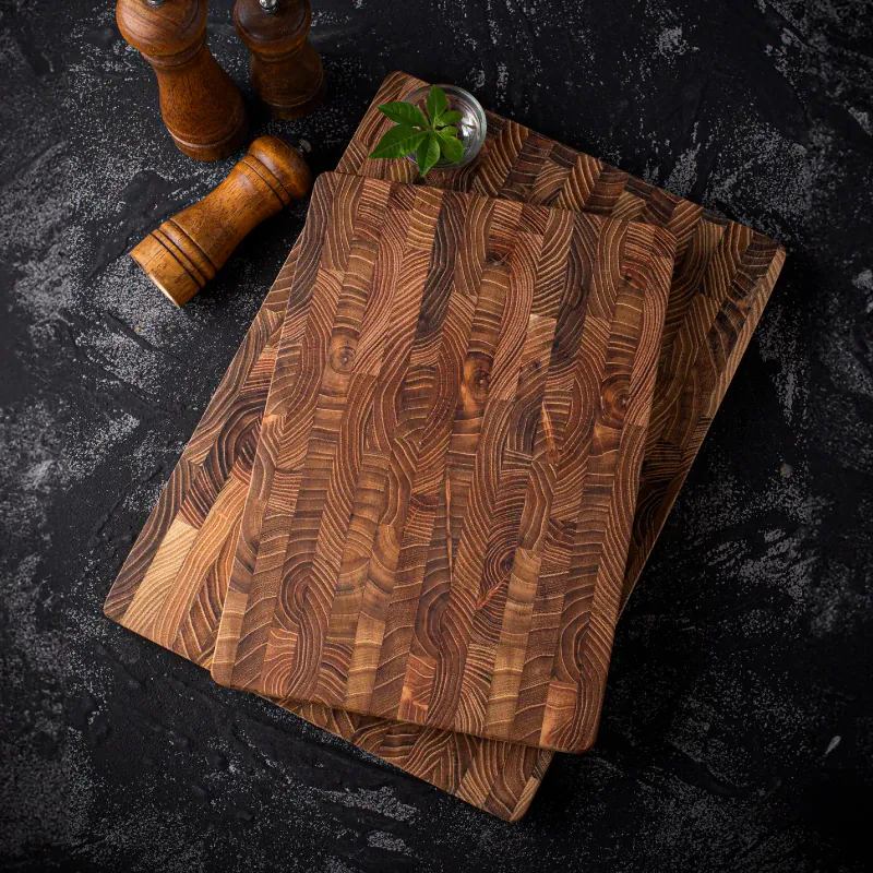 Planche à Découper en Bois de Teck Massif – 2 Tailles (34×22 cm ou 42×30 cm)