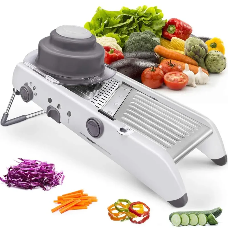 Mandoline 18 en 1 Réglable en Acier Inoxydable | Râpe à Légumes