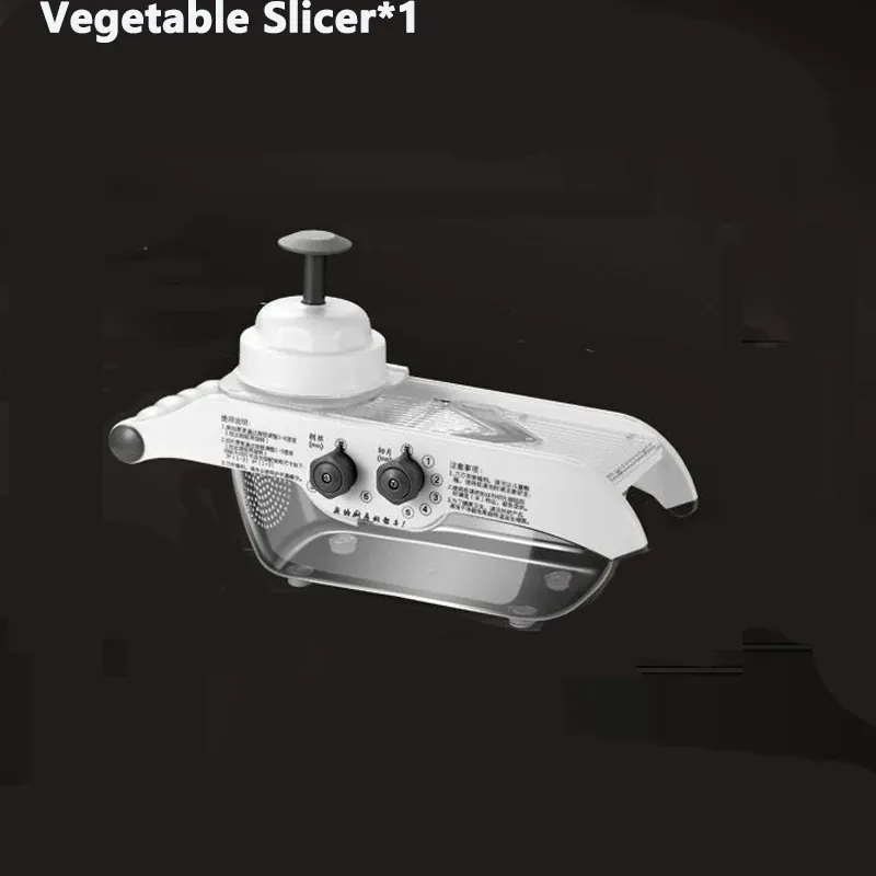 Mandoline Réglable Multifonctionnelle avec Panier - Coupe Légumes et Fruits