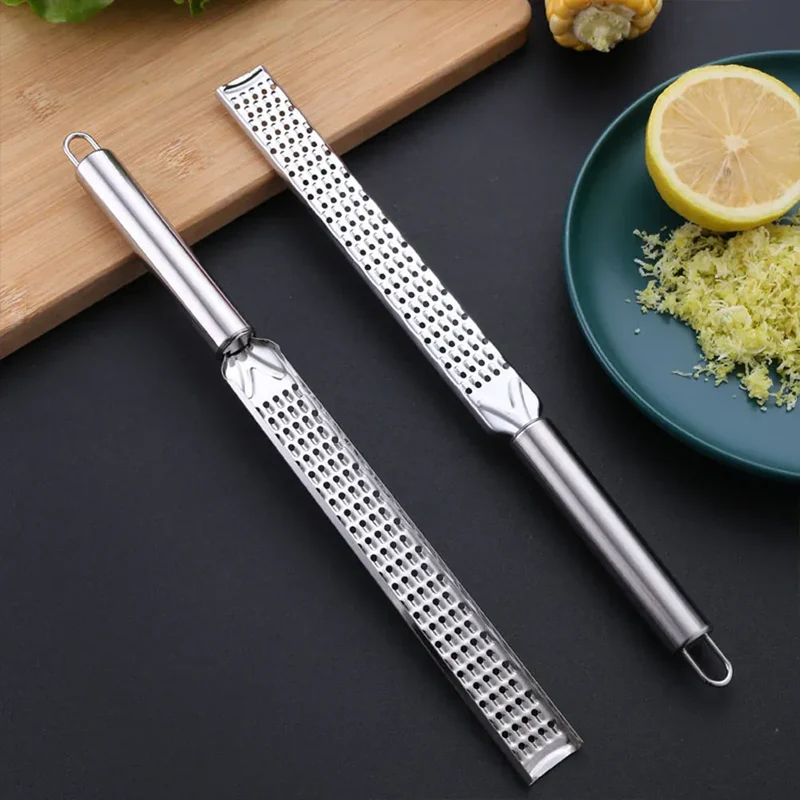 Zesteur Long en Acier Inox 20cm pour Agrumes Épices et Chocolat