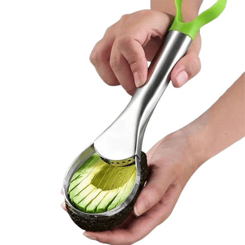 Éplucheur Inox 2 en 1 | Coupe et Dénoyauteur Avocat et Kiwi