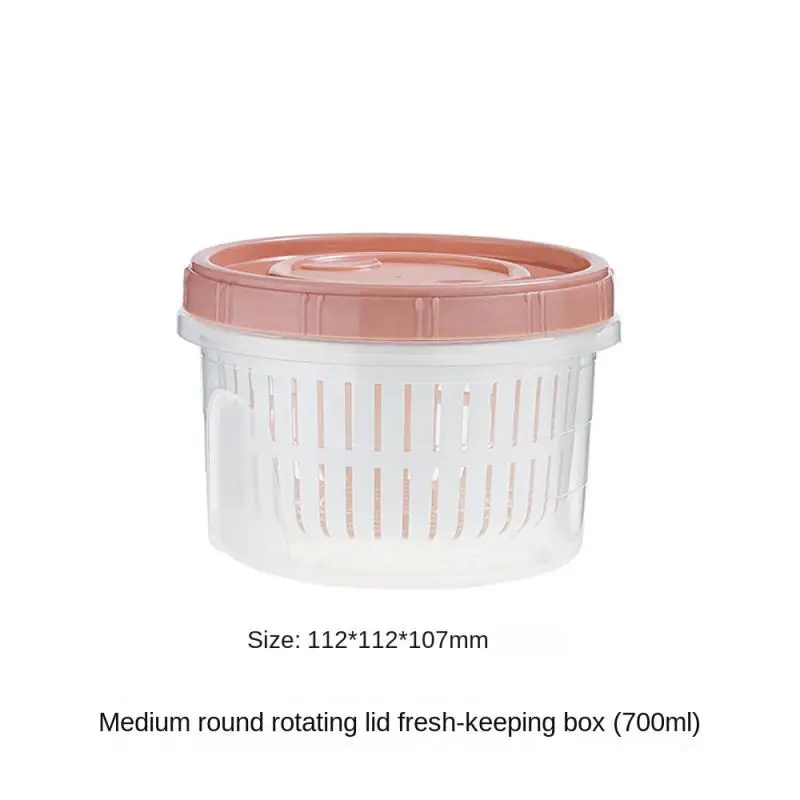 Boîte de Rangement Frigo Hermétique 700ml avec Grille Égouttoir
