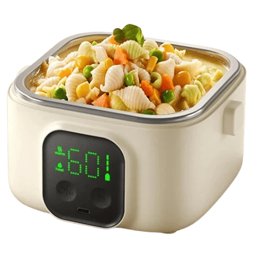LunchBox Chauffante Sans Fil — 500 ml — 8800 mAh — Minuterie — Cuve Inox 304
