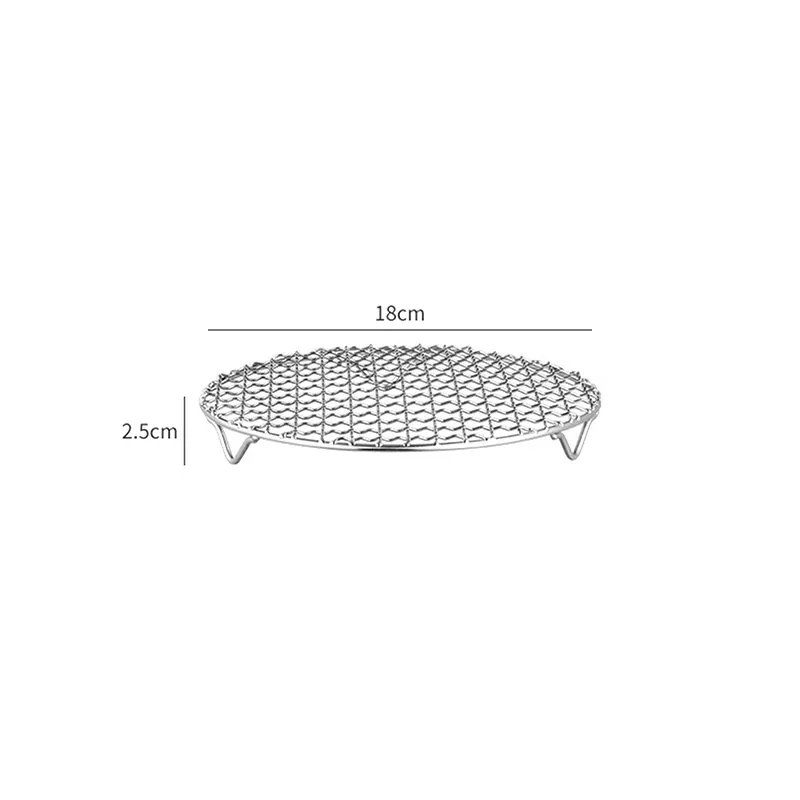 Grille Inox Air Fryer Rond Empilable - Rack de Cuisson Anti-corrosion