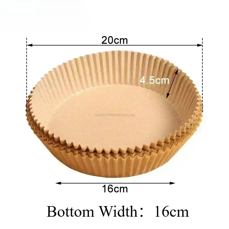 Papier Cuisson Air Fryer Jetable Rond 20-23 cm - Lot de 50 à 300 pièces