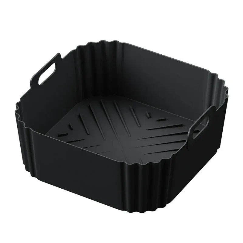 Moule Silicone Air Fryer Carré Réutilisable 55-62L avec Poignée