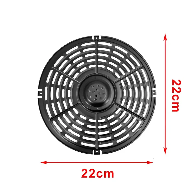Grille Antiadhésive Air Fryer Rond 24 cm - Accessoire de Cuisson