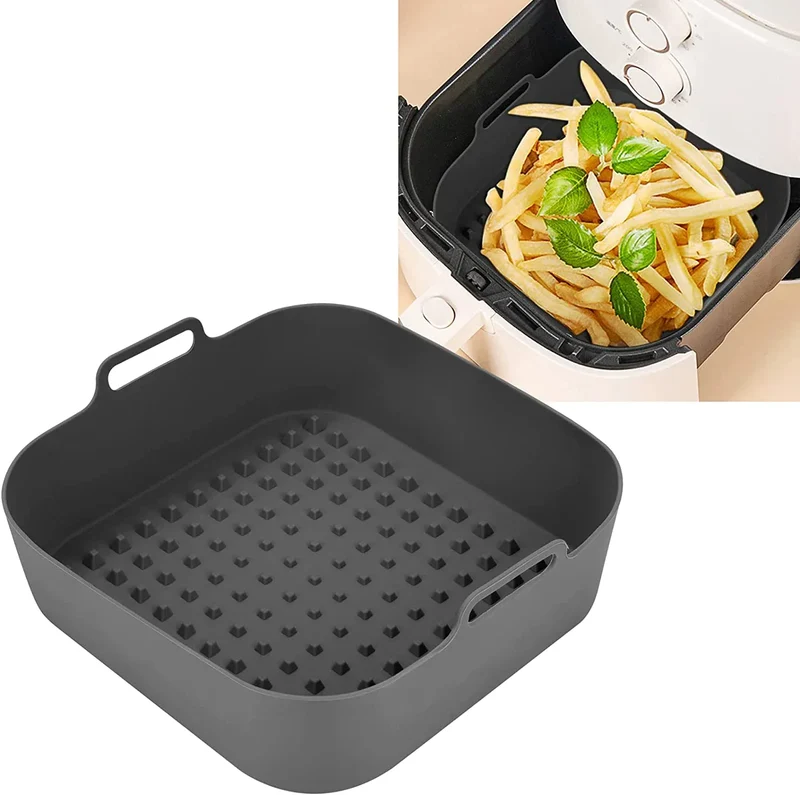 Moule Silicone Air Fryer Réutilisable Carré - Facile à Nettoyer