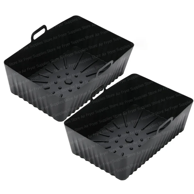 Moule Silicone Réutilisable pour Friteuse Rectangulaire - Lot de 2