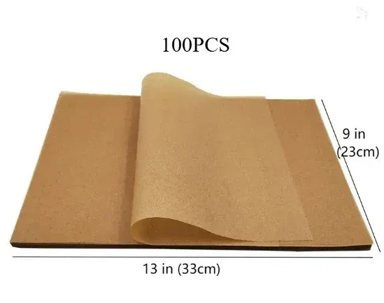 Papier Cuisson Jetable Antiadhésif - Lot de 100 Pièces