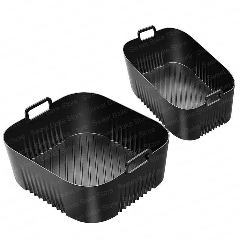 Moule Silicone Réutilisable Air Fryer Lot de 2 Carrés 25x25 cm