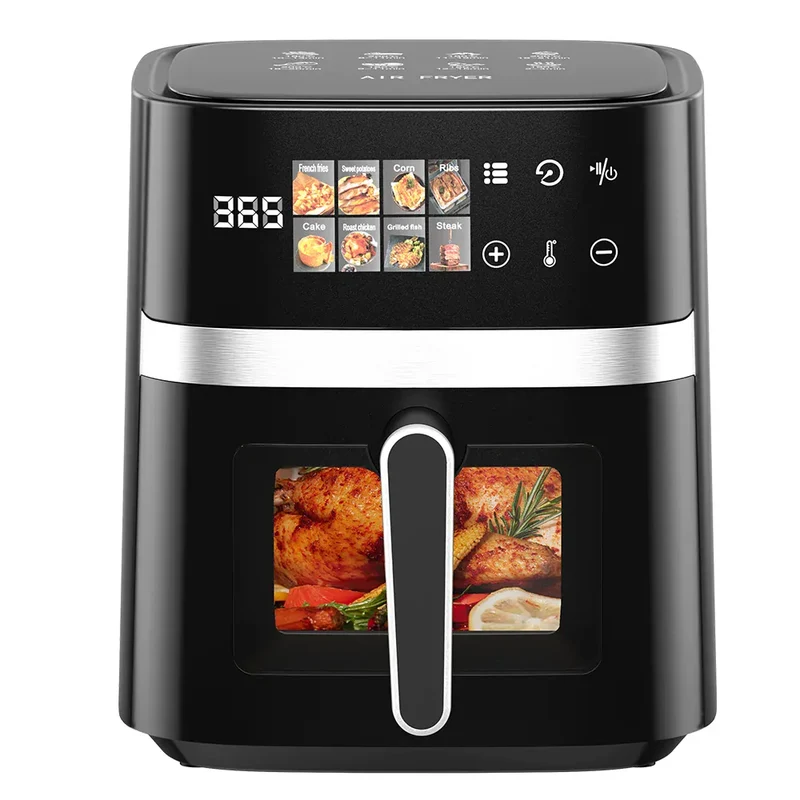 Friteuse Sans Huile 5,5L Écran Tactile 8 Programmes Hublot Visible