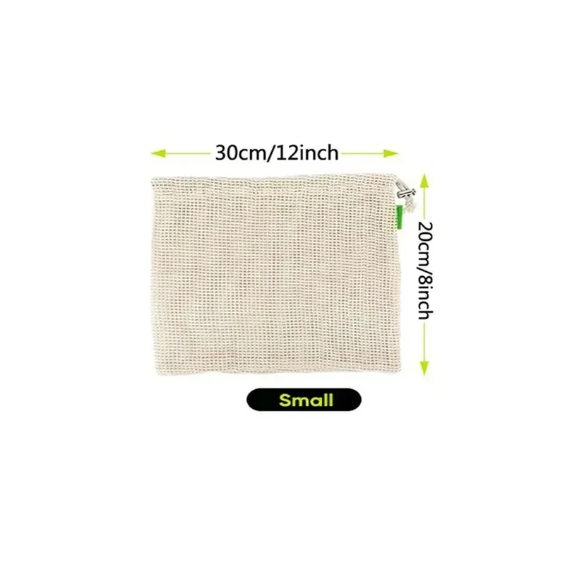 Sac Filet Fruits et Légumes Réutilisable en Coton