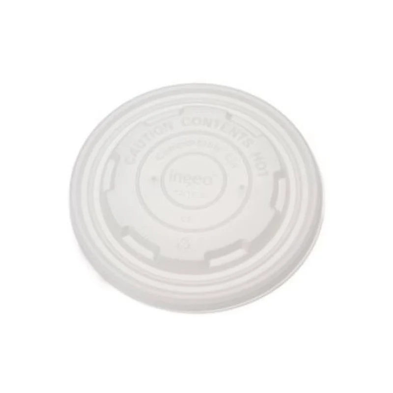 Eco-Packaging Compostable CPLA Lid for 12-32oz Paper Soup Cup (500-pack)