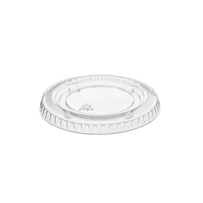 Globe Recyclable PET Portion Cup Lid, 1 oz, Clear (2500-pack)