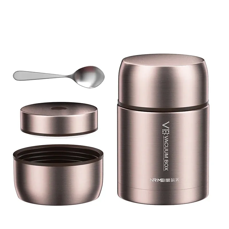 Thermos Alimentaire Isotherme Inox 316 - 16 h Chaud, 18 h Froid - 600 à 1200 ml
